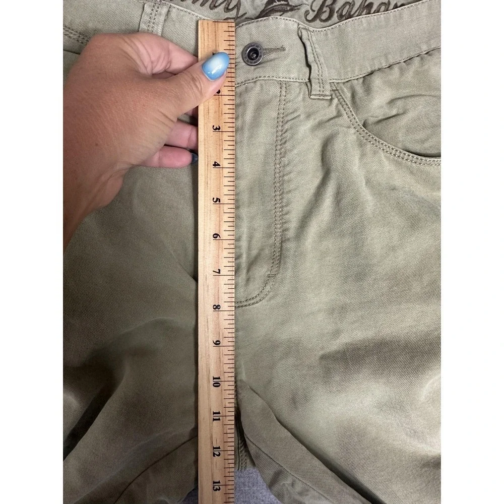 Tommy Bahama Pants Mens 35 Green‎ Relaxed Straight Casual Tencel Cotton Blend
